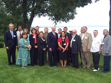  Governor Doyle with members of his Cabinet and Tribal leadership