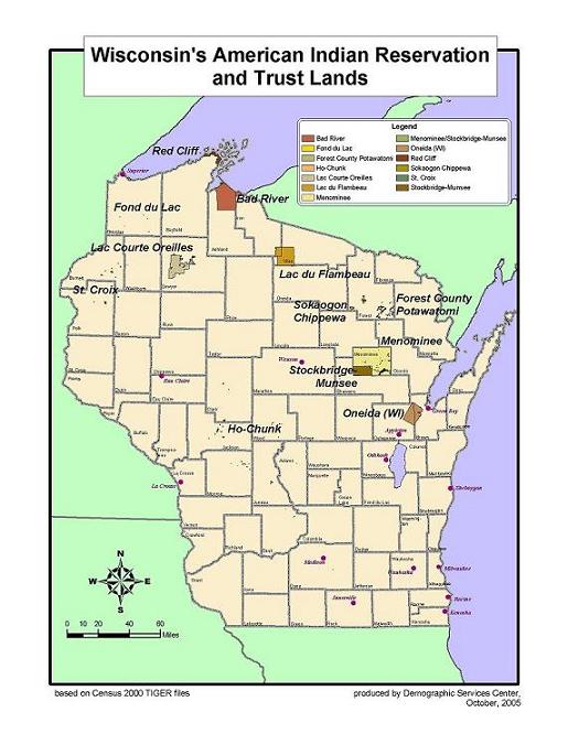 Indian Trust Land Map Wisconsin State Tribal Initiative: Where Are The Tribes?