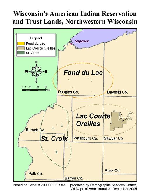 Wis American Indian Reservation & Trust Lands Northern Wis