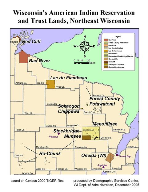 Wis American Indian Reservation & Trust Lands Northeast Wis